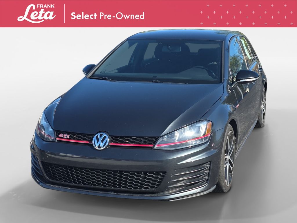 Deep Black Pearl 2017 Volkswagen Golf GTI 2.0T SE 4-Door FWD Hatchback Front-Wheel Drive 6-Speed Manual