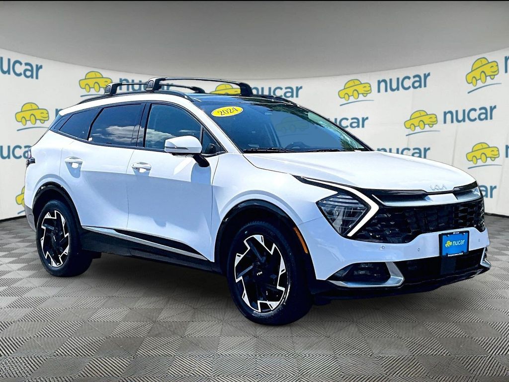 Glacial White Pearl 2024 Kia Sportage SUV / Crossover All-Wheel Drive 8-Speed Automatic