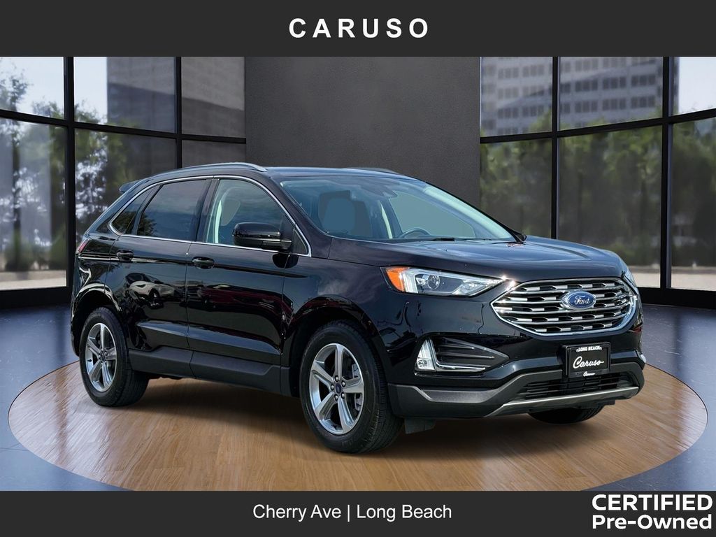 Agate Black Metallic 2022 Ford Edge SEL AWD SUV / Crossover All-Wheel Drive 8-Speed Automatic