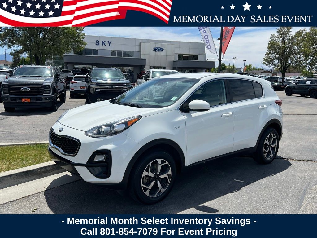 Clear White 2020 Kia Sportage LX AWD SUV / Crossover All-Wheel Drive 6-Speed Automatic Overdrive