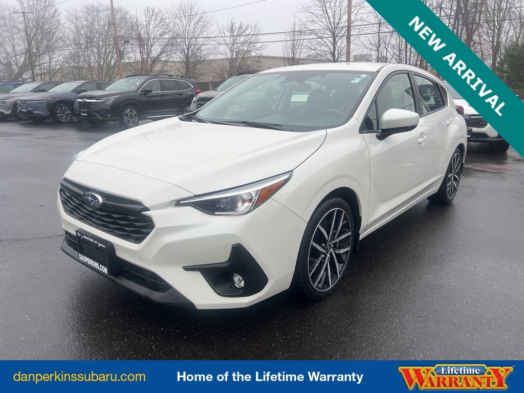 Crystal White Pearl 2024 Subaru Impreza Sport AWD Wagon All-Wheel Drive Continuously Variable Transmission