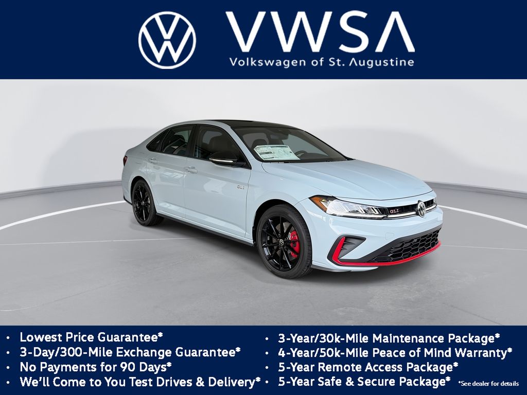 Monument Gray w/Deep Black Roof 2026 Volkswagen Jetta GLI Sedan Front-Wheel Drive 6-Speed Manual