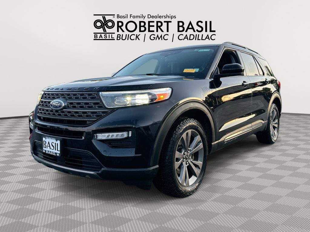 Black Metallic 2022 Ford Explorer XLT AWD SUV / Crossover All-Wheel Drive Automatic
