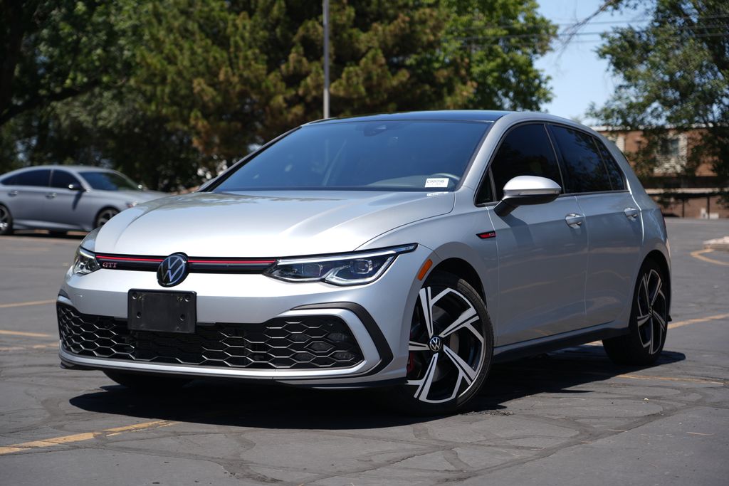 Silver 2024 Volkswagen Golf GTI Hatchback Front-Wheel Drive 7-Speed Dual Clutch