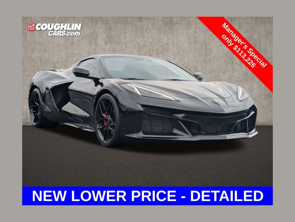 Black 2025 Chevrolet Corvette Z06 1LZ Convertible RWD Convertible Rear-Wheel Drive 8-Speed Dual Clutch