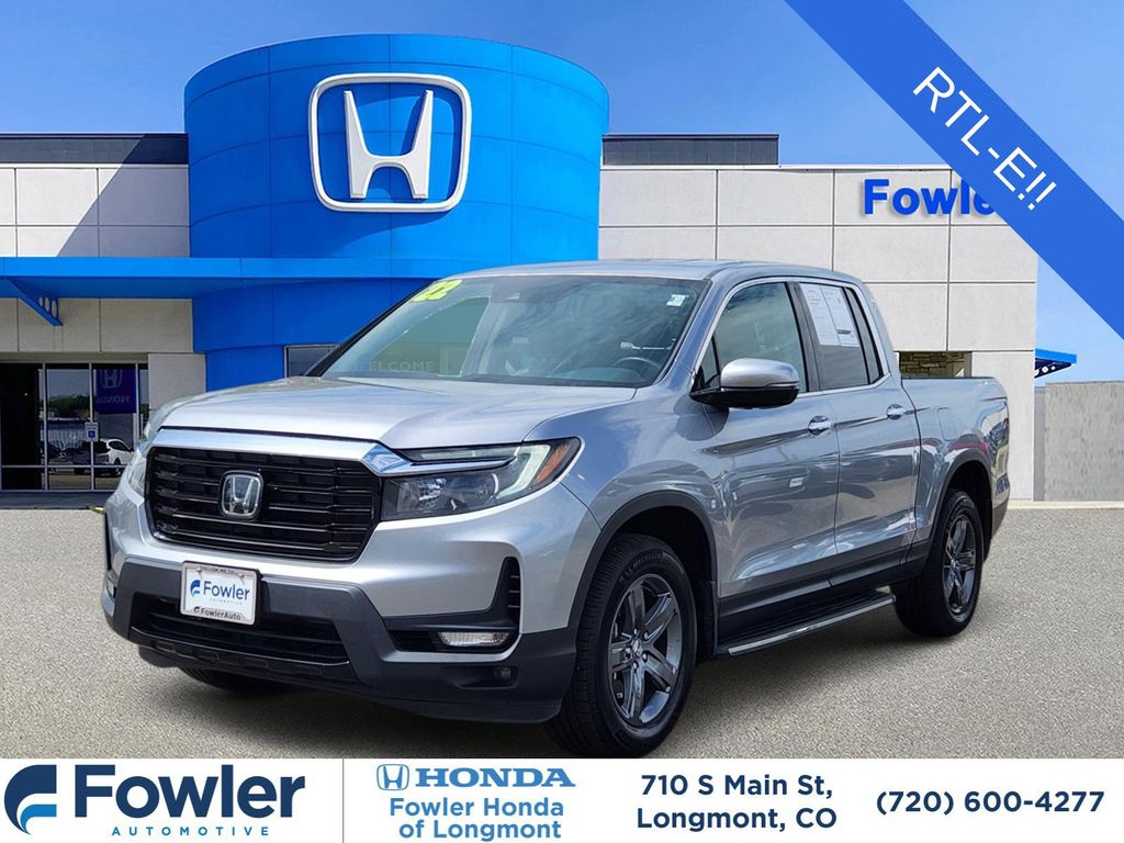 Silver Metallic 2022 Honda Ridgeline Pickup Truck All-Wheel Drive 9-Speed Automatic