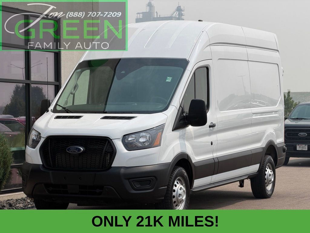 White 2025 Ford Transit Cargo Van All-Wheel Drive 10-Speed Automatic
