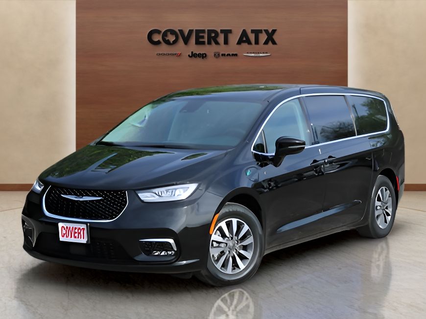 Diamond Black Crystal Pearlcoat 2024 Chrysler Pacifica Hybrid Select FWD Minivan Front-Wheel Drive Continuously Variable Transmission