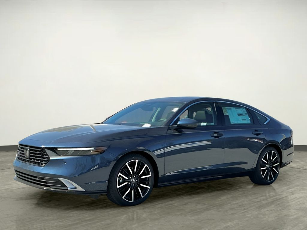 Canyon River Blue Metallic 2026 Honda Accord Hybrid Touring FWD Sedan Front-Wheel Drive Continuously Variable Transmission