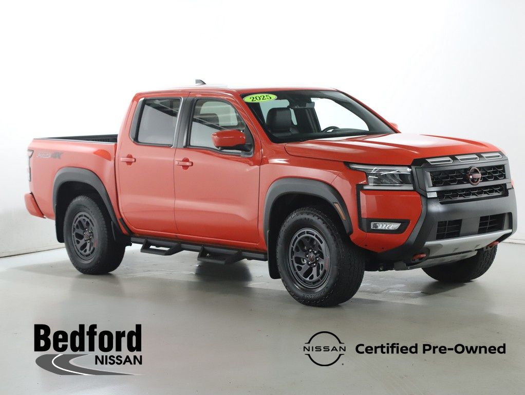 Afterburn Orange 2025 Nissan Frontier Pickup Truck Four-Wheel Drive 9-Speed Automatic Overdrive