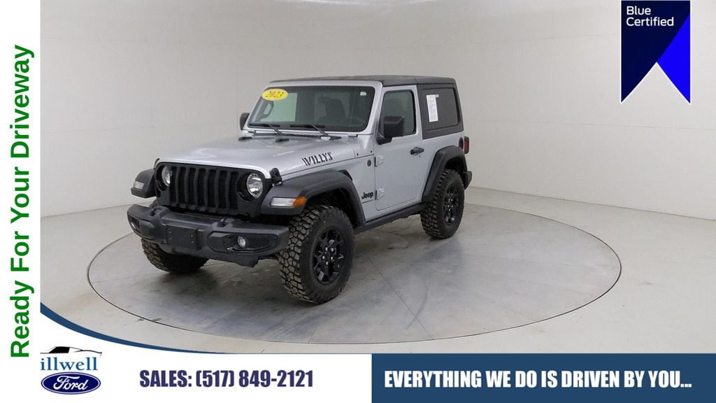 Silver Zynith Clearcoat 2023 Jeep Wrangler Willys 2-Door 4WD SUV / Crossover Four-Wheel Drive 8-Speed Automatic