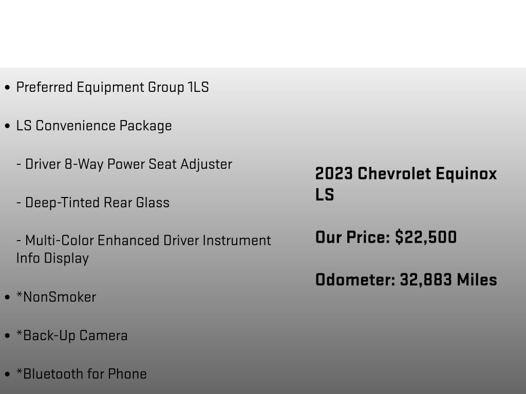 2023 Chevrolet Equinox LS White at Klick Lewis Buick Chevrolet