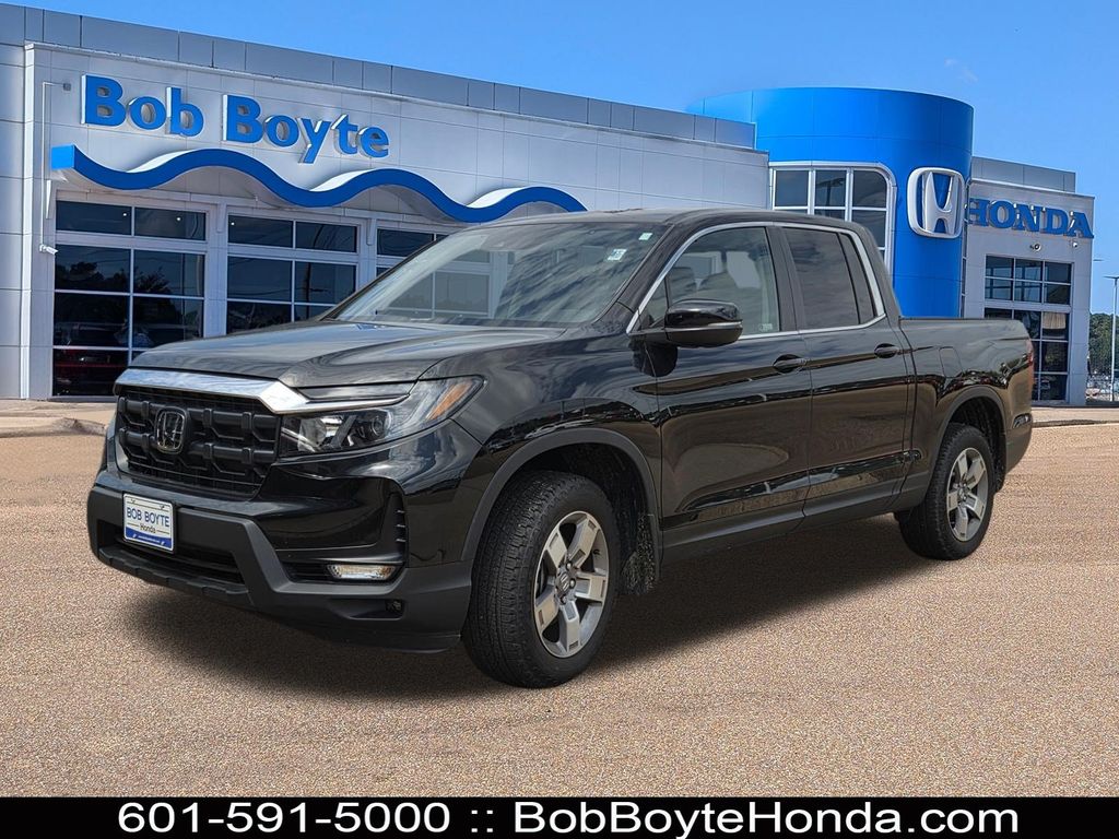 Black 2025 Honda Ridgeline Pickup Truck All-Wheel Drive 9-Speed Automatic