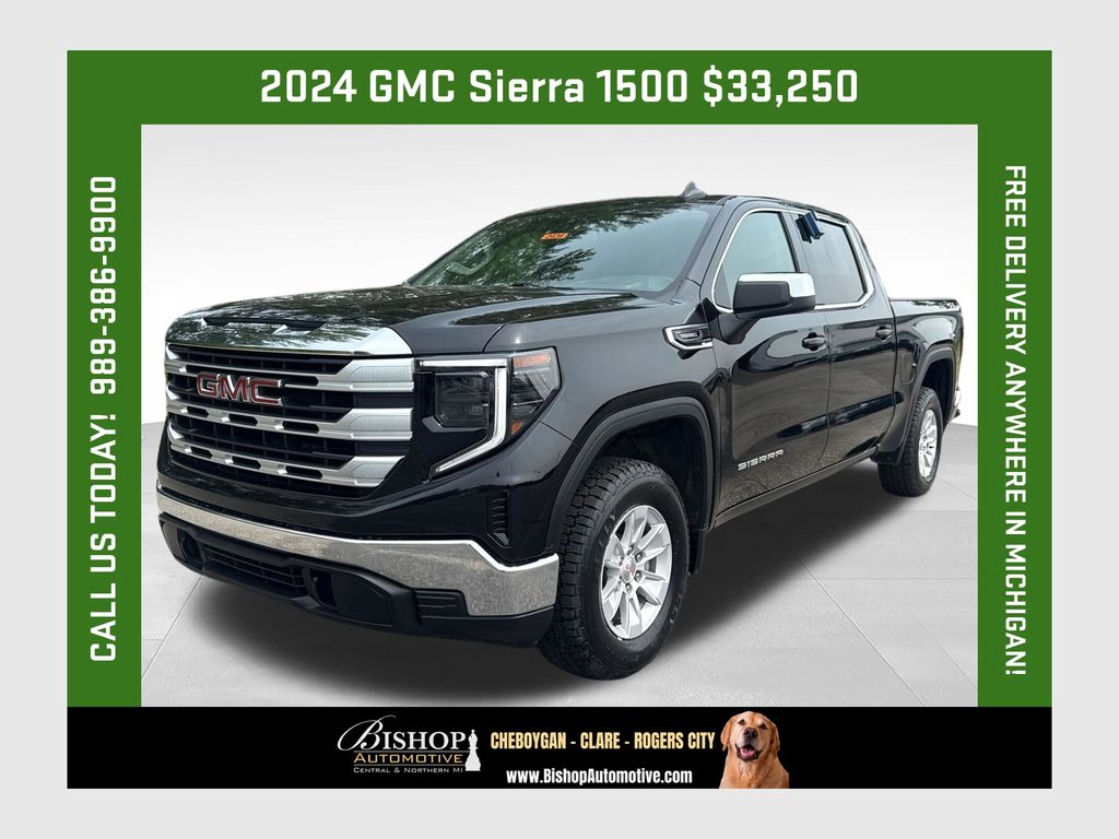 Onyx Black 2024 GMC Sierra 1500 Pickup Truck Four-Wheel Drive 8-Speed Automatic