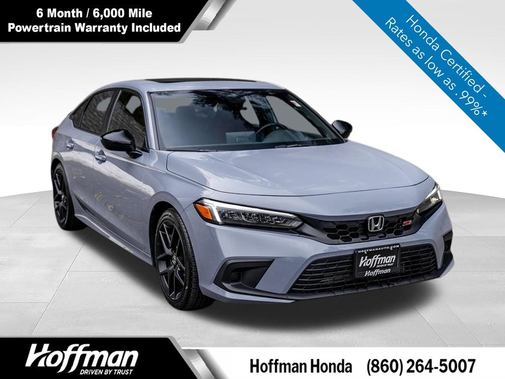 Sonic Gray Pearl 2023 Honda Civic Si FWD Sedan Front-Wheel Drive 6-Speed Manual