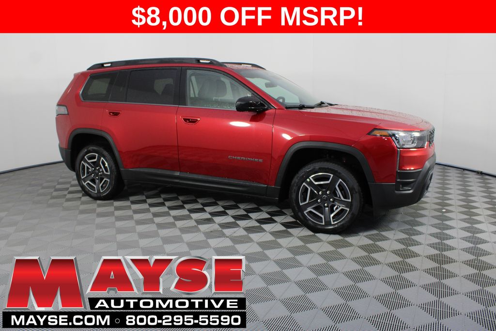 Red Hot Pearlcoat 2026 Jeep Cherokee SUV / Crossover Four-Wheel Drive Continuously Variable Transmission