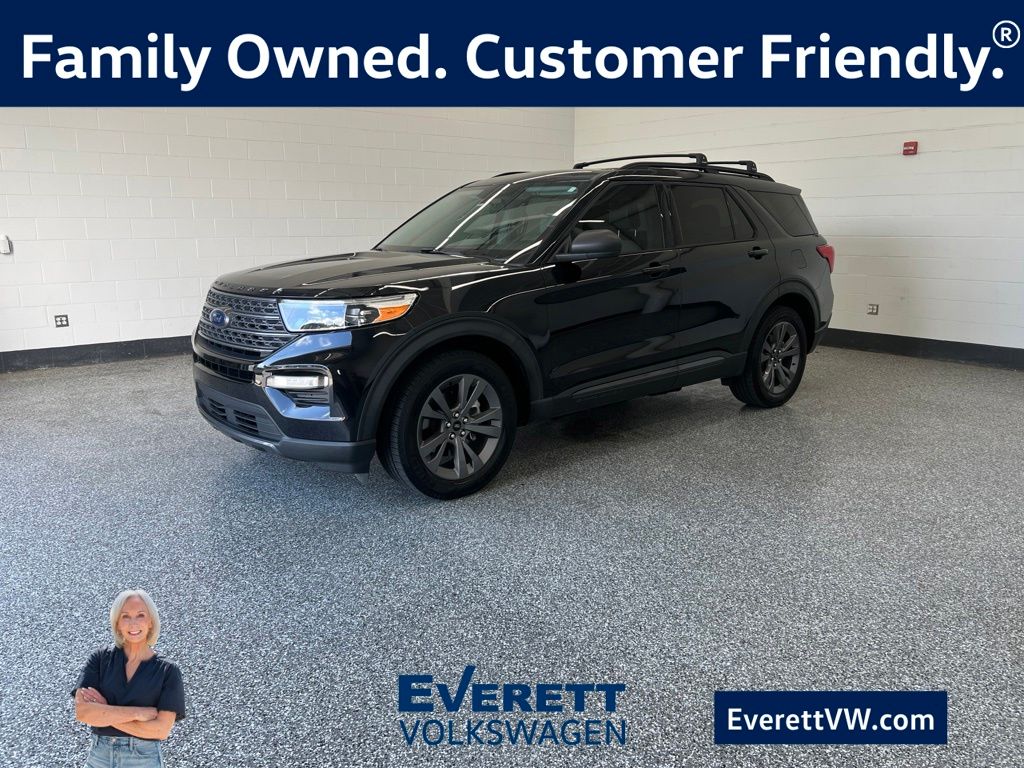 Black Metallic 2021 Ford Explorer XLT AWD SUV / Crossover All-Wheel Drive Automatic