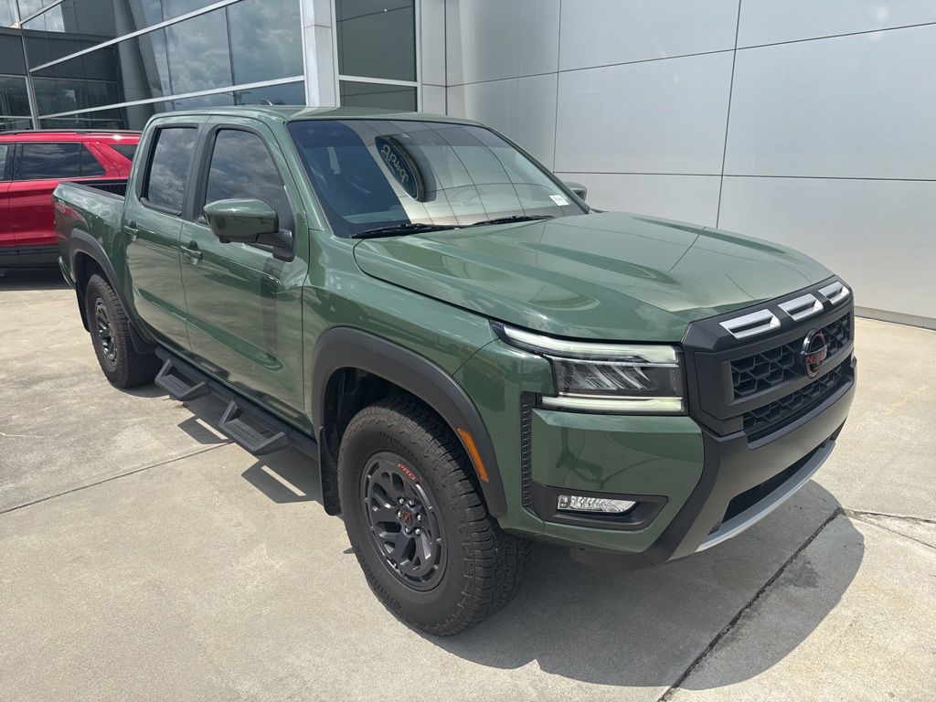 Tactical Green Metallic 2025 Nissan Frontier PRO-4X Crew Cab 4WD Pickup Truck Four-Wheel Drive 9-Speed Automatic Overdrive