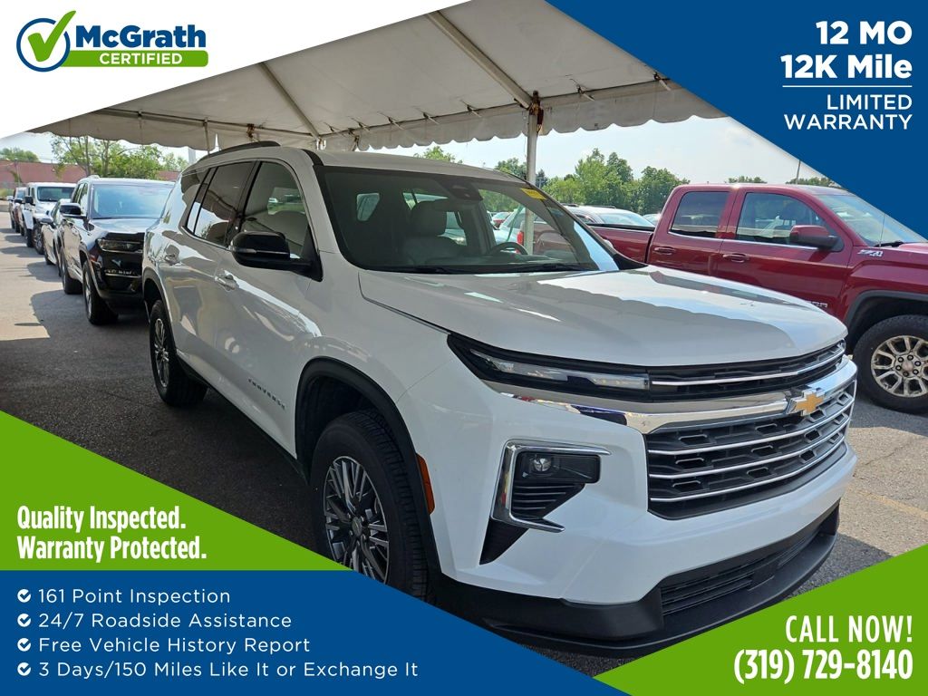 Summit White 2025 Chevrolet Traverse SUV / Crossover Front-Wheel Drive 8-Speed Automatic