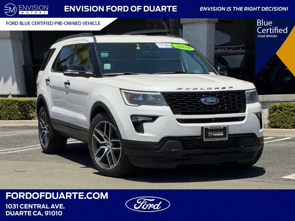 White Platinum Clearcoat Metallic 2019 Ford Explorer SUV / Crossover All-Wheel Drive 6-Speed Automatic