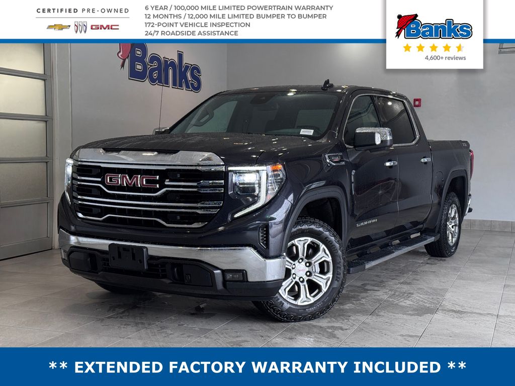 Titanium Rush Metallic 2024 GMC Sierra 1500 SLT Crew Cab 4WD Pickup Truck Four-Wheel Drive Automatic