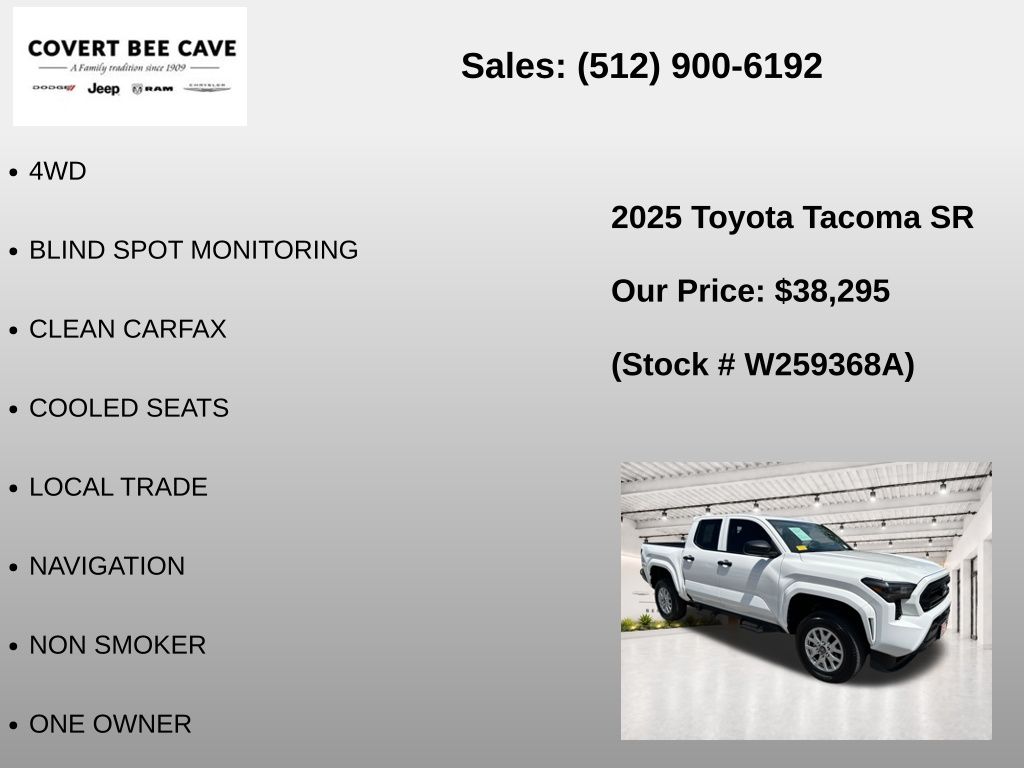 Used Car 2025 Toyota Tacoma  Sr For Sale Under $40,000 In Austin, Texas
