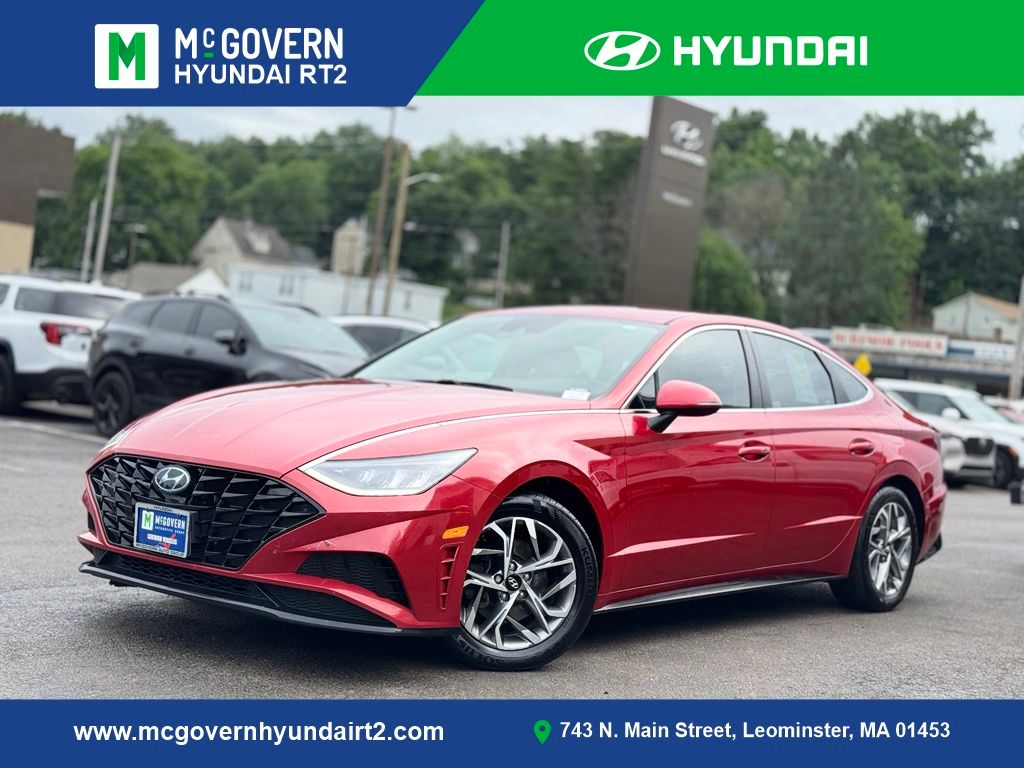 Calypso Red 2022 Hyundai Sonata Sedan Front-Wheel Drive 8-Speed Automatic
