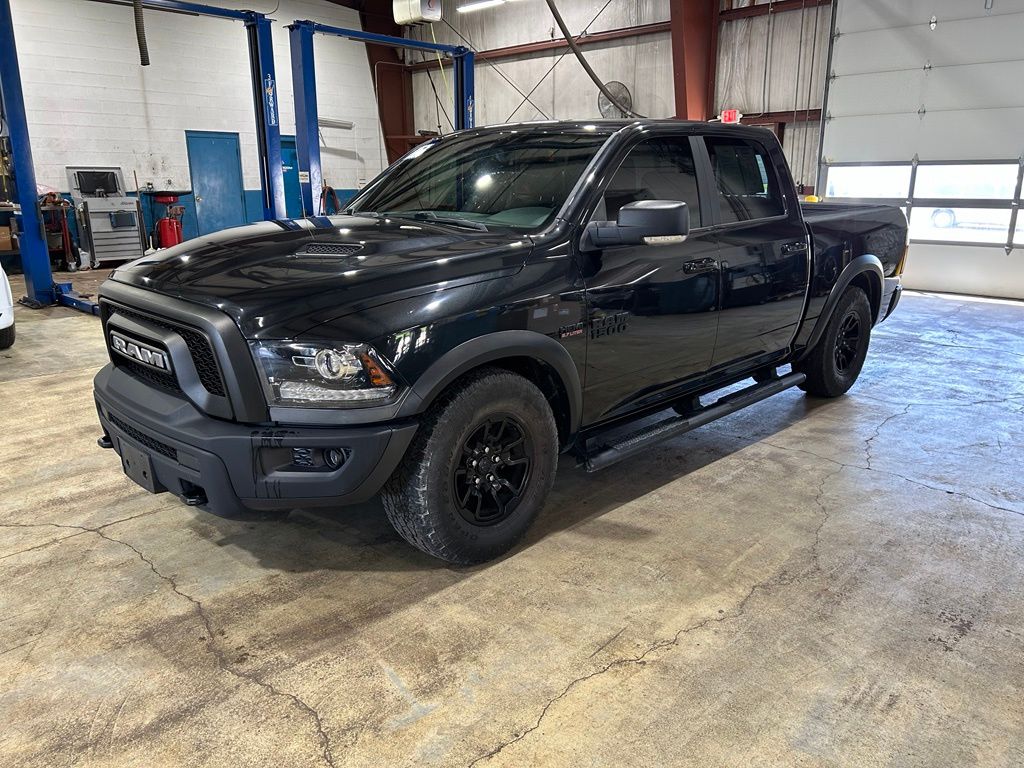 Brilliant Black Crystal Pearlcoat 2017 RAM 1500 Rebel Crew Cab 4WD Pickup Truck Four-Wheel Drive 8-Speed Automatic