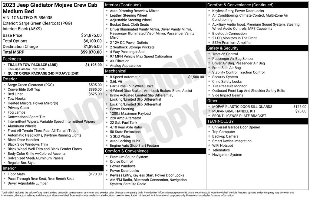 2023 Jeep Gladiator Mojave 4x4