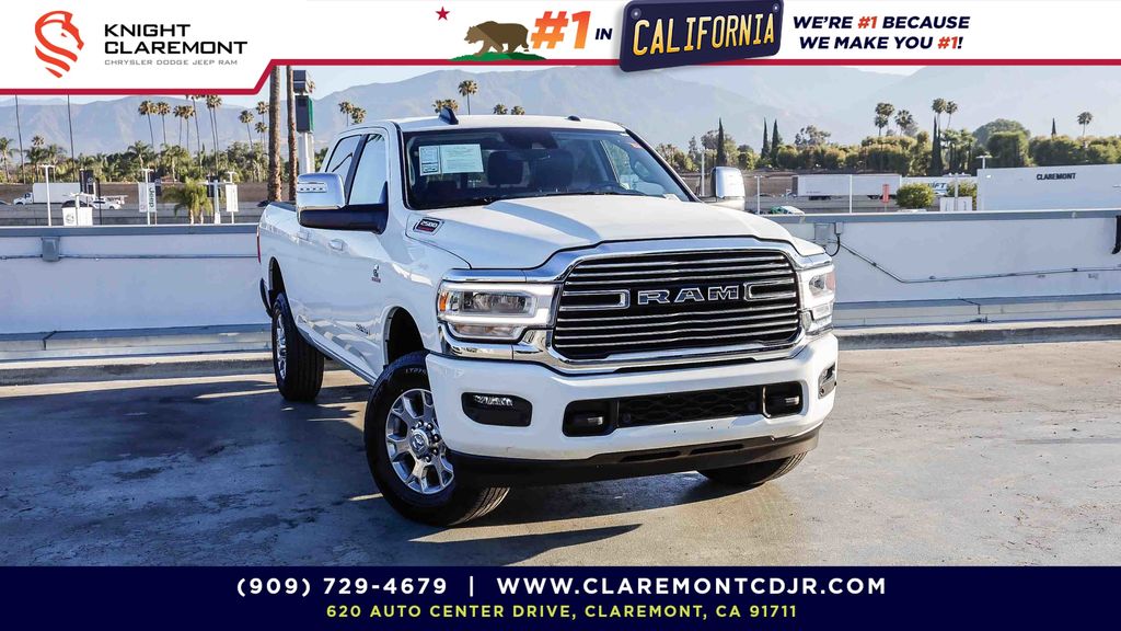 Bright White Clearcoat 2024 RAM 2500 Laramie Crew Cab 4WD Pickup Truck Four-Wheel Drive 6-Speed Automatic