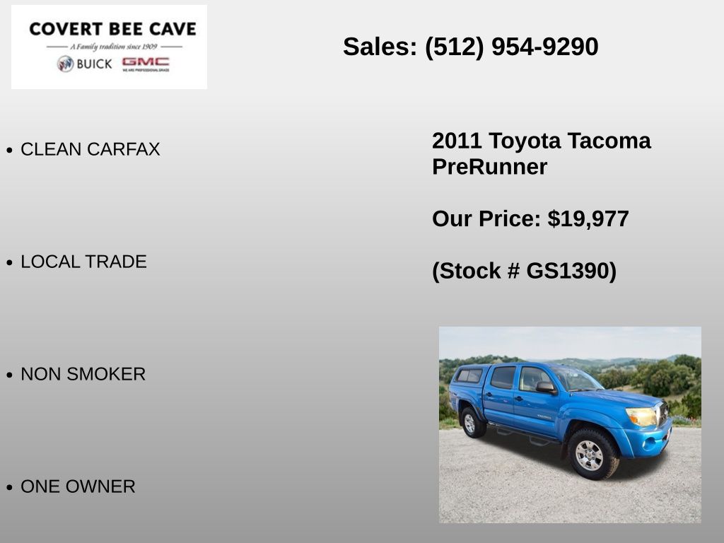 Used Car 2011 Toyota Tacoma  Prerunner For Sale Under $20,000 In Austin, Texas