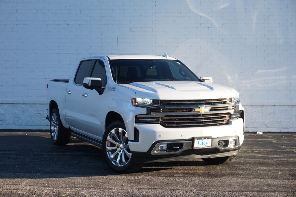 White 2019 Chevrolet Silverado 1500 Pickup Truck Four-Wheel Drive Automatic