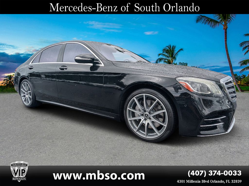 Black 2020 Mercedes-Benz S-Class S 560 Sedan RWD Sedan Rear-Wheel Drive 9-Speed Automatic