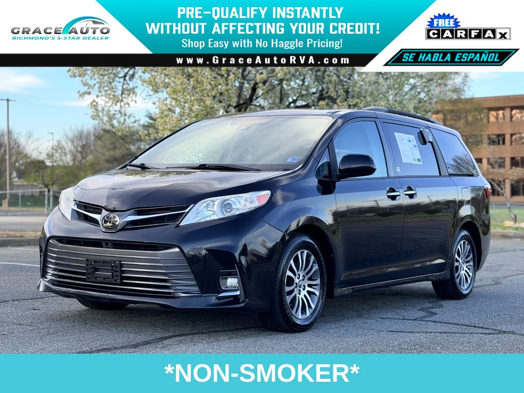 Midnight Black Metallic 2019 Toyota Sienna XLE 7-Passenger FWD with Auto-Access Seat Minivan Front-Wheel Drive 8-Speed Automatic