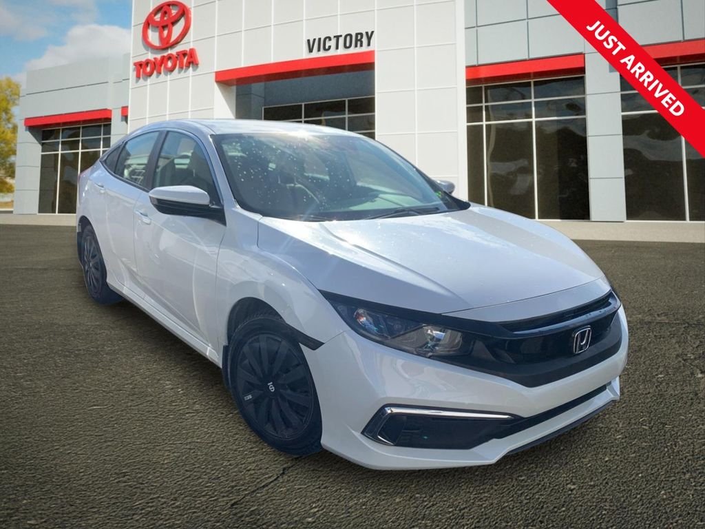 Platinum White 2020 Honda Civic LX Sedan FWD Sedan Front-Wheel Drive Continuously Variable Transmission
