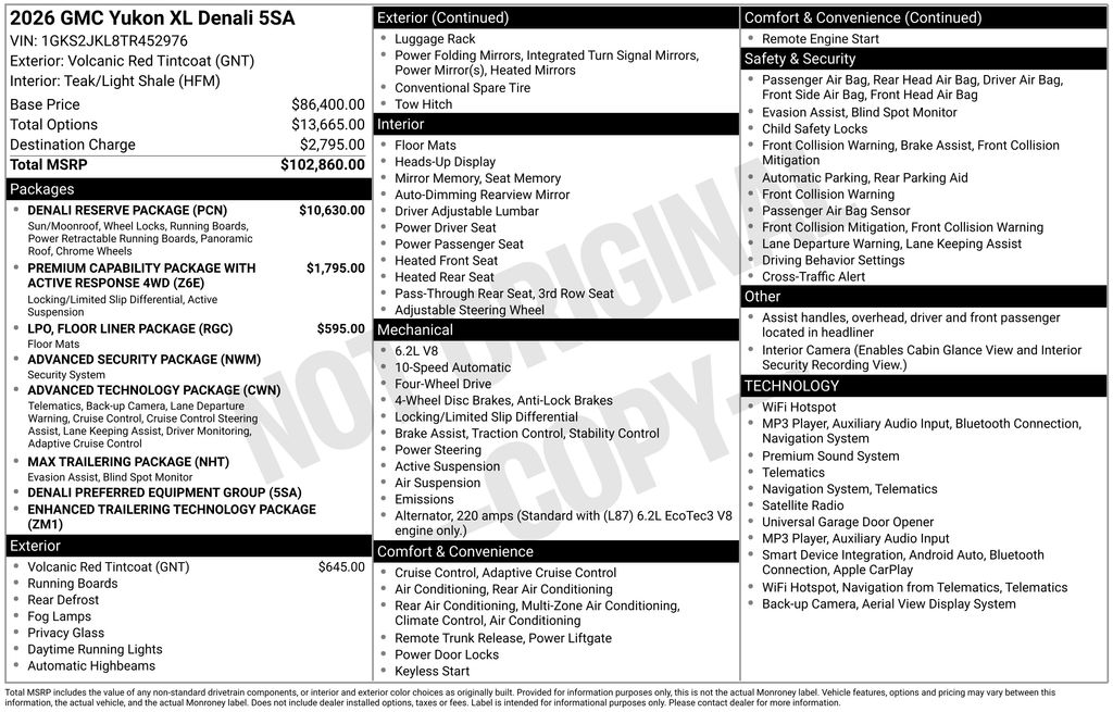 New 2026 Red GMC Denali image 2