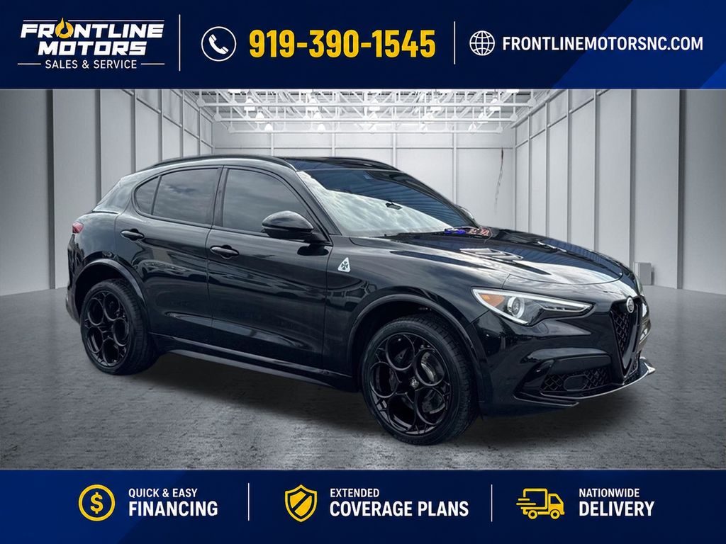 Vulcano Black Metallic 2023 Alfa Romeo Stelvio SUV / Crossover All-Wheel Drive 8-Speed Automatic