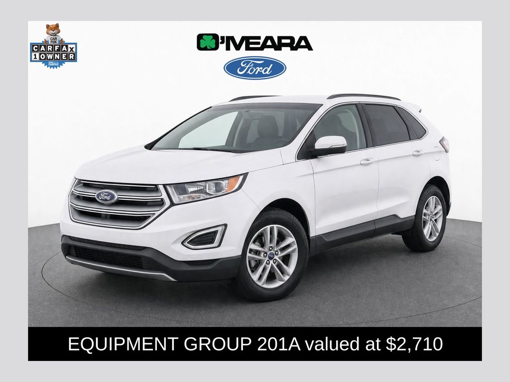 White Platinum Clearcoat Metallic 2016 Ford Edge SUV / Crossover All-Wheel Drive 6-Speed Automatic