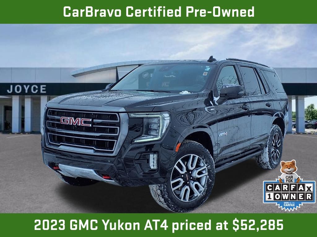 Onyx Black 2023 GMC Yukon AT4 4WD SUV / Crossover Four-Wheel Drive