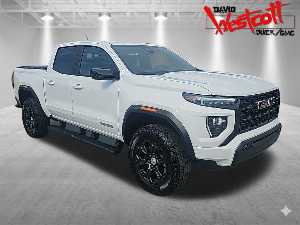 Summit White 2023 GMC Canyon Elevation Crew Cab RWD Pickup Truck 4X2 8-Speed Automatic