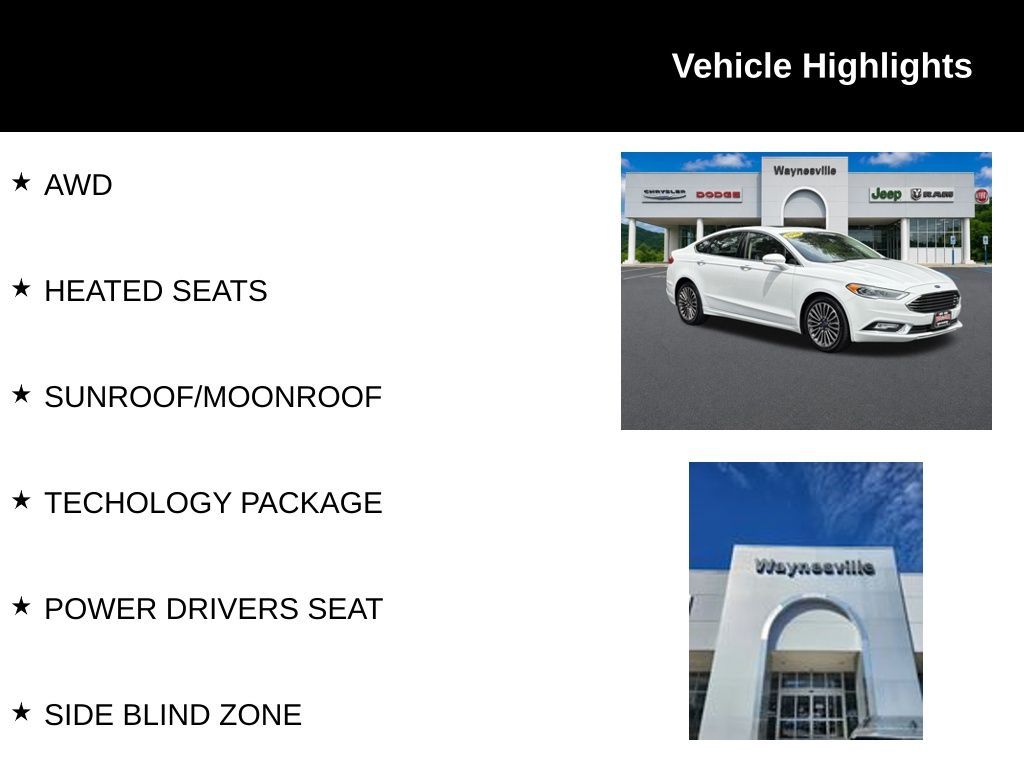 Used 2018 Ford Fusion Titanium with VIN 3FA6P0D98JR131392 for sale in Waynesville, NC