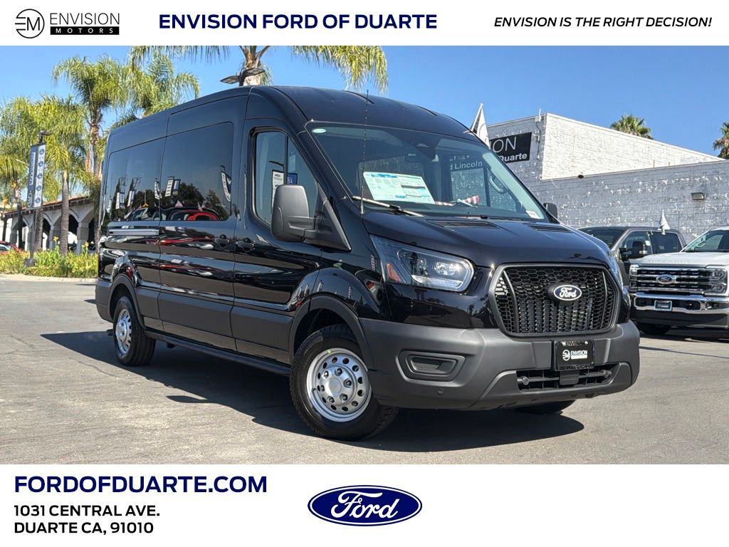 Black Metallic 2026 Ford Transit Passenger Van All-Wheel Drive 