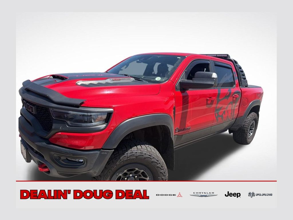 Flame Red Clearcoat 2022 RAM 1500 TRX Crew Cab 4WD Pickup Truck All-Wheel Drive 8-Speed Automatic