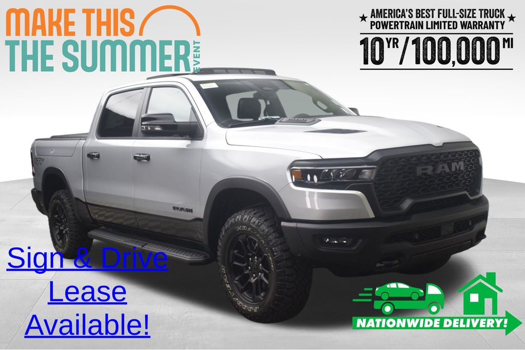 Silver Zynith 2026 RAM 1500 Rebel Crew Cab 4WD Pickup Truck Four-Wheel Drive 8-Speed Automatic