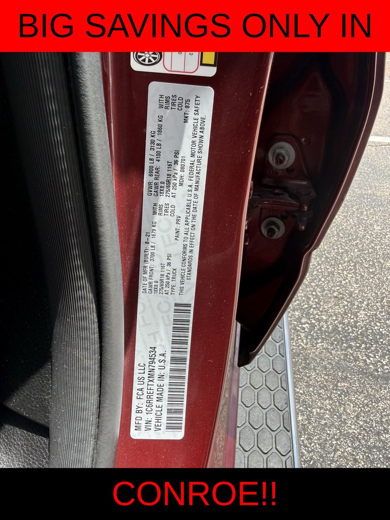 2021 Ram 1500 Big Horn/Lone Star Red at Community Toyota