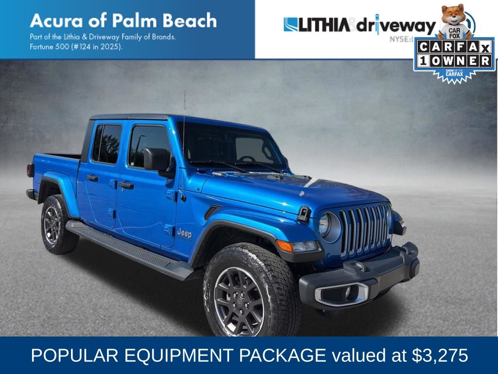 Hydro Blue Pearlcoat 2021 Jeep Gladiator Overland Crew Cab 4WD Pickup Truck Four-Wheel Drive 8-Speed Automatic