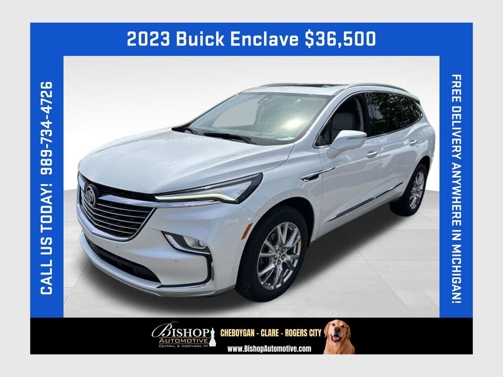 White Frost Tricoat 2023 Buick Enclave Premium AWD SUV / Crossover Four-Wheel Drive 9-Speed Automatic