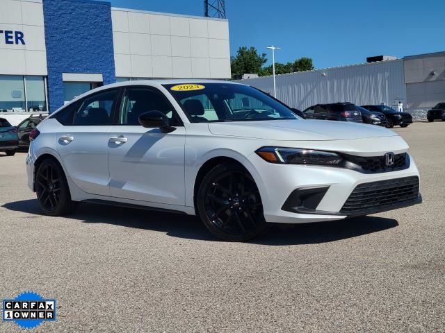 Platinum White Pearl 2023 Honda Civic Hatchback Hatchback Front-Wheel Drive Continuously Variable Transmission