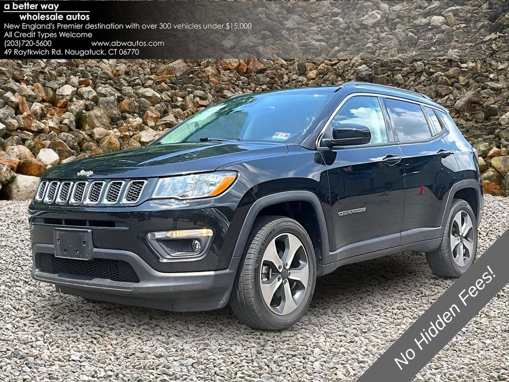 Diamond Black Crystal Pearlcoat 2018 Jeep Compass SUV / Crossover Four-Wheel Drive 9-Speed Automatic