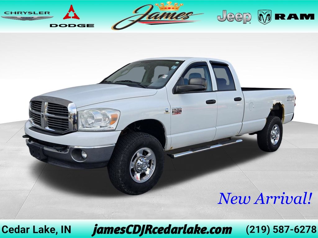 Bright White Clearcoat 2008 Dodge RAM 2500 SLT Quad Cab 4WD Pickup Truck Four-Wheel Drive 6-Speed Automatic